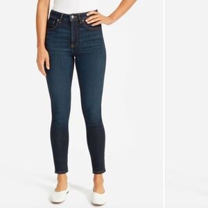 Everlane Curvy High Rise Skinny Jean Size 30 Dark Blue Wash